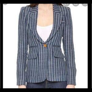 Smythe pinstripe patch blazer